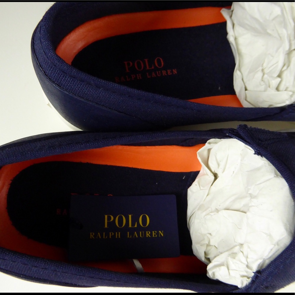 Polo Ralph Lauren Slip On Canvas Sneaker Shoe NIB - Picture 5 of 8